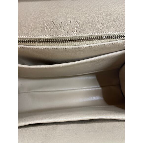 Rich craft women brown lizard leather twist closure handbag - Picture 5 of 6